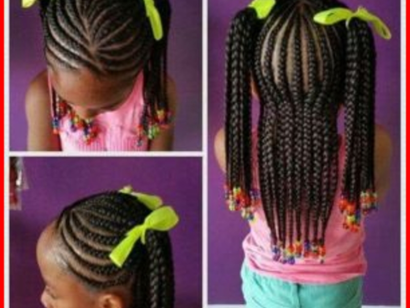 Little Black Girl Braid Hairstyles With Beads Best Kids