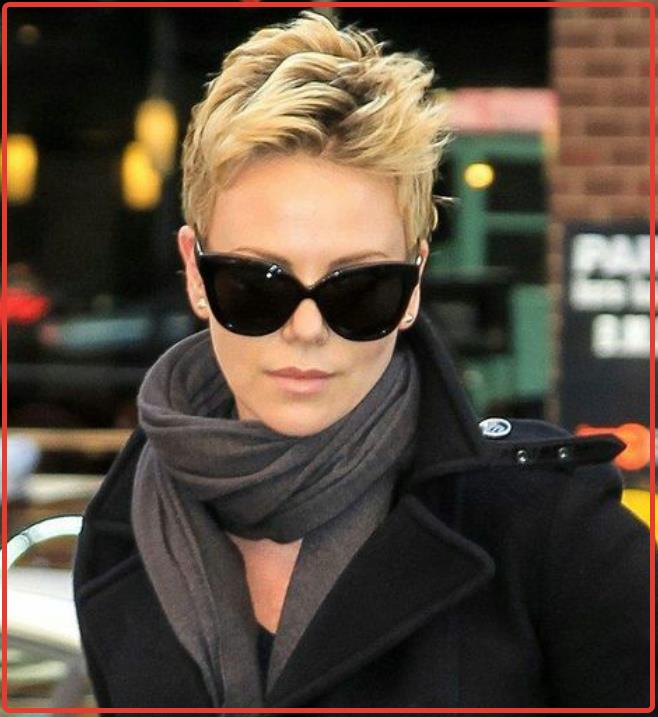 asymmetric and short hairstyle