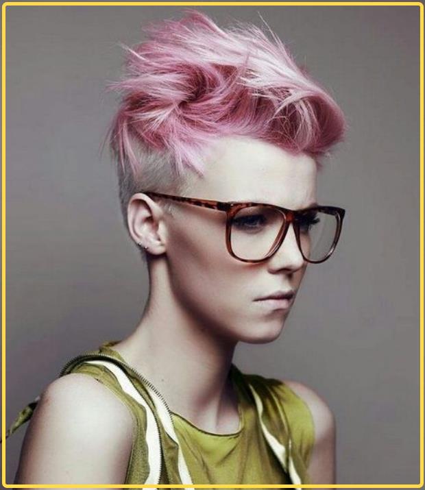 pink and short hair