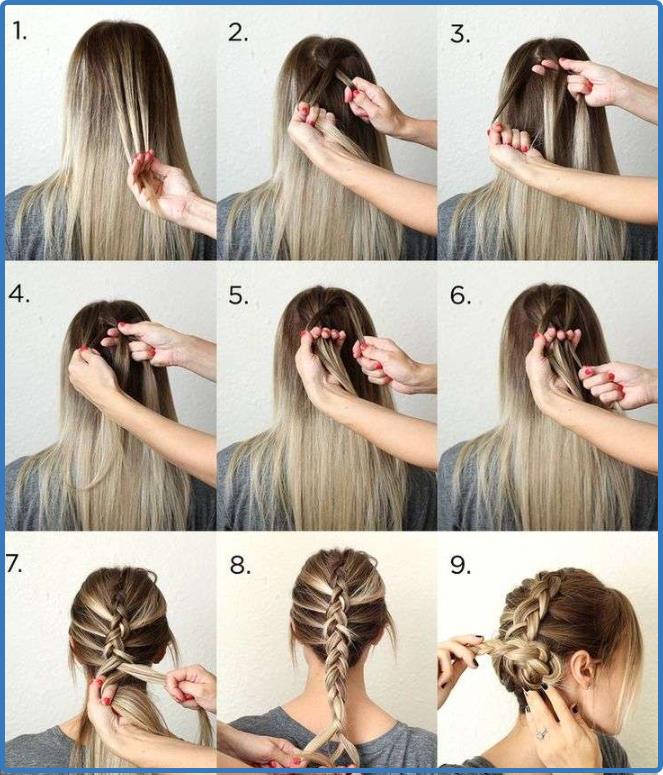 steps of styling braids hair